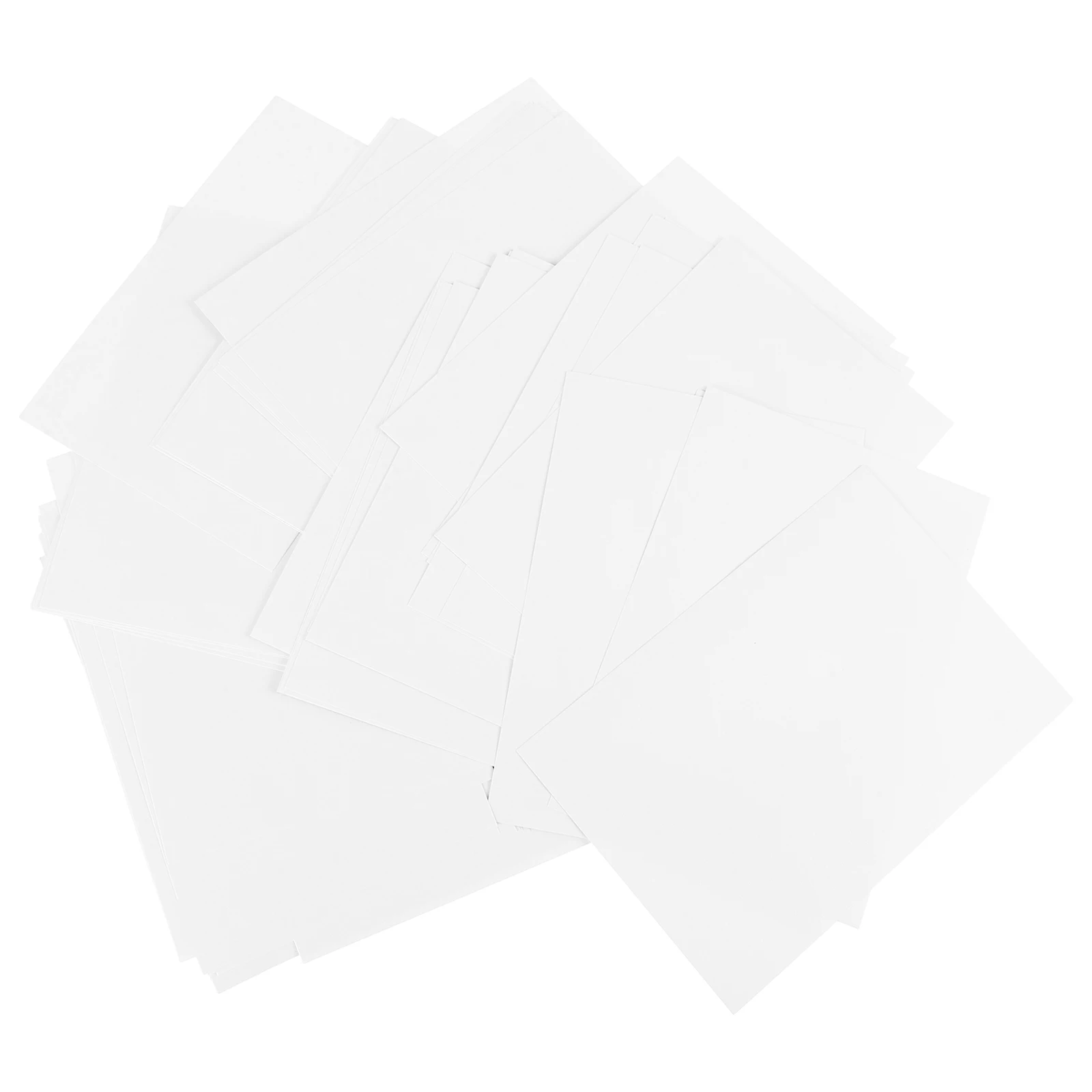 

50pcs Wedding Invitation Blank Cards White Pearl Folded Note Greeting Card Stock Thick Paper Bulk Postcards Writable