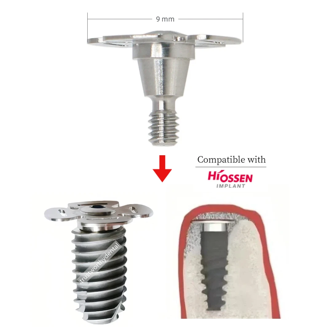 Dental Crestal Temporary Abutments Thin Sinus Lift Temporary Abutments Fits OSS Wide Cap Closure Screw