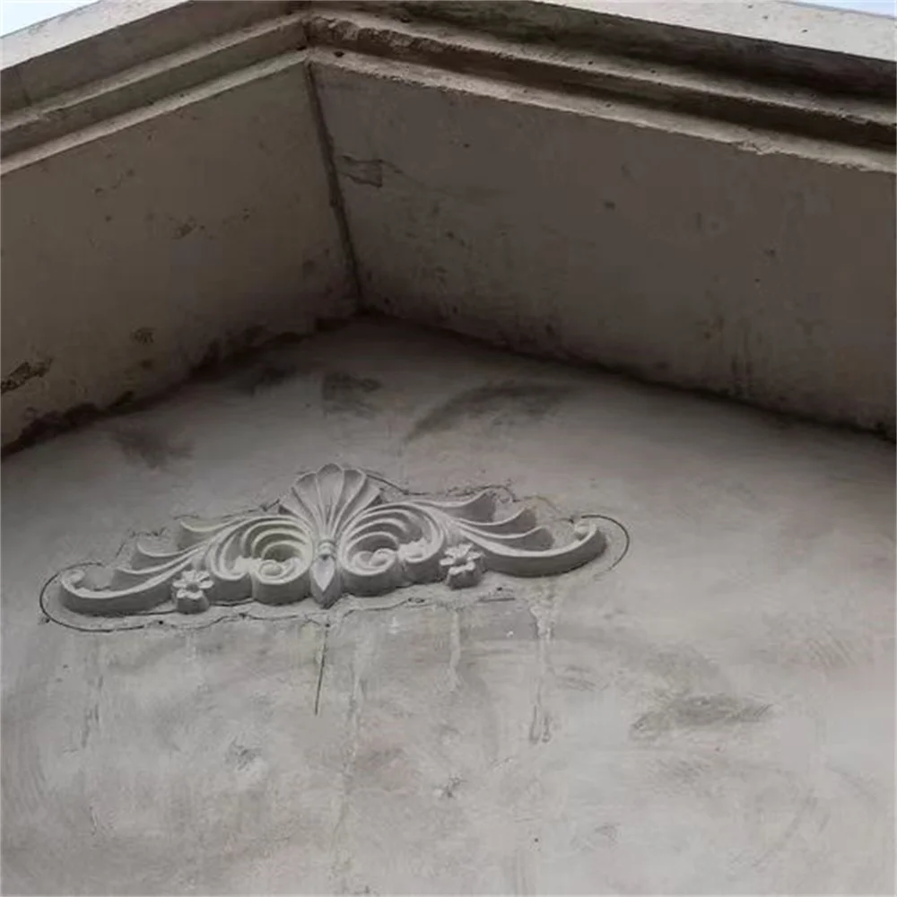 Mountain Flower Mold Relief Appliqué Decoration, European Style, Villa Preformed Cement Formwork, Triangle Architectural Model