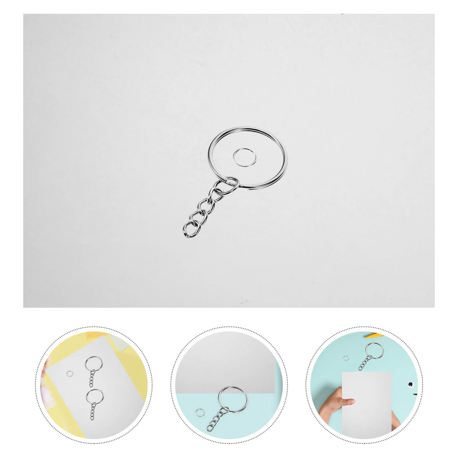 1Set Keychain Kits with Heat Shrink Plastic Sheets for Kids DIY Craft Making Supplies Creative Art Projects Childrens Handicraft