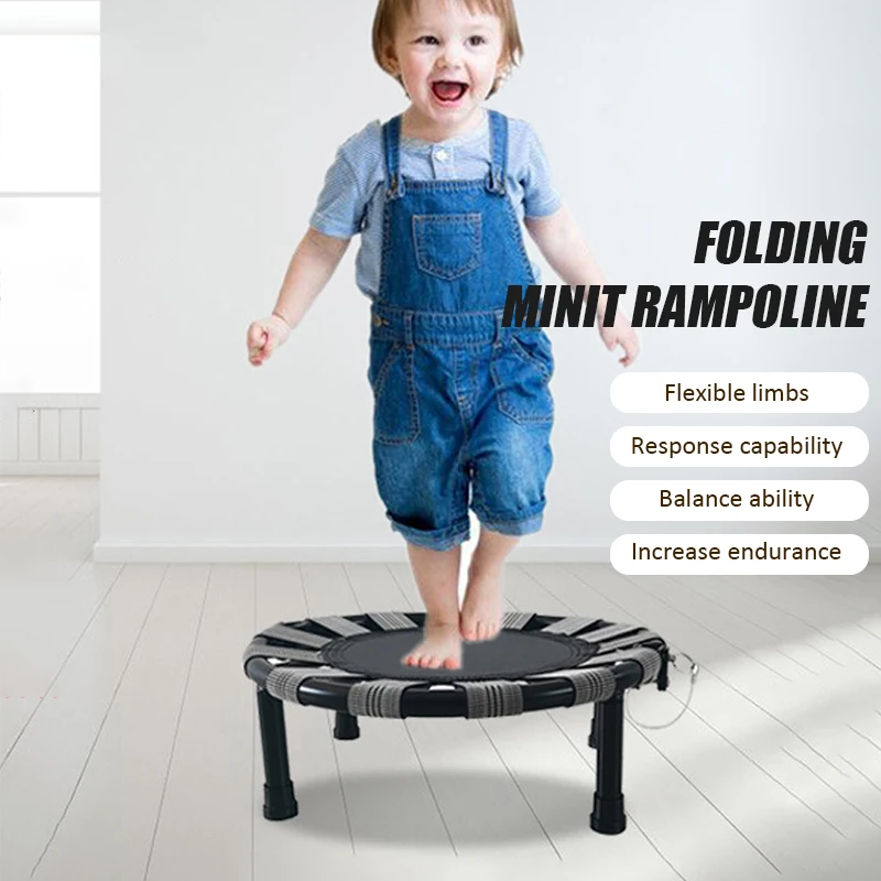 Mini trampolín plegable para niños, juguete portátil para saltar, antideslizante, silencioso, capacidad de carga máxima de 75KG