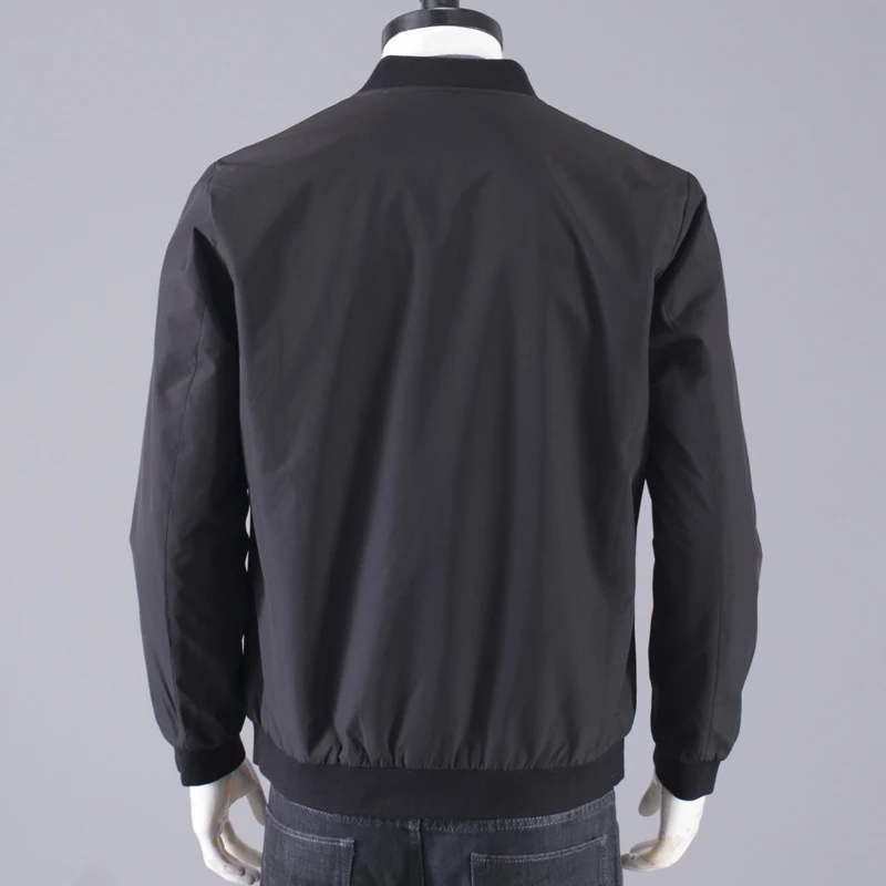

Double-Sided Wearable Men's Baseball Collar Windproof Casual Jaet Faionable Urban Sle Stand Fit Long Sve Zipper C...