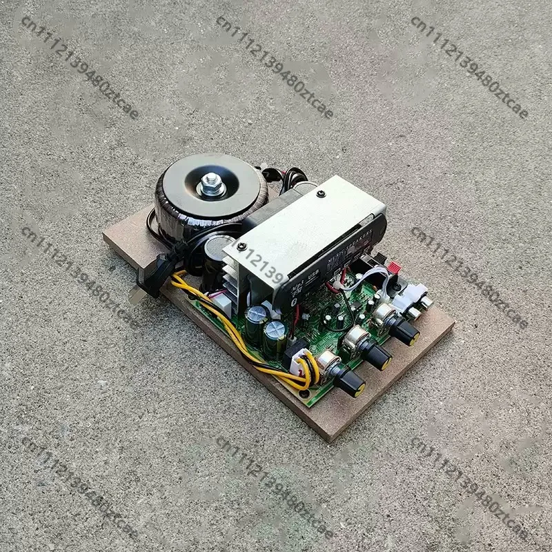 DIY High Output Wireless Audio Amp Board 200W 220V Toroidal Transformer Large Capacitor U Disk Playback With Cooling Fan Speaker