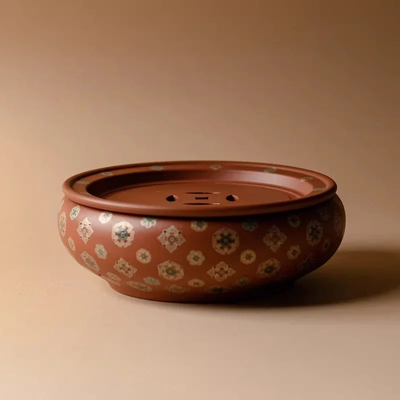 Zhuni hand-drawn embryo tea tray, traditional household Zen style ceramic pot, light luxury dry tea table