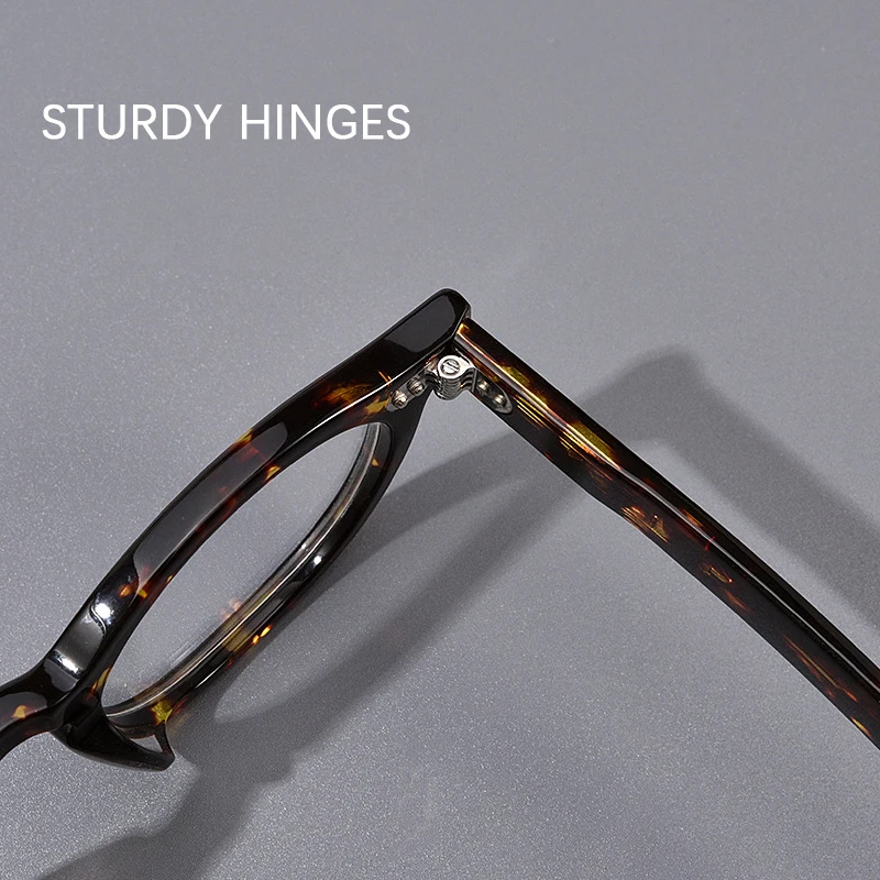 High-Quality Acetate Glasses Frame Men Women Fashionable Retro Square Round Computer Eyeglasses Business Casual Eyeglasses - Image 4