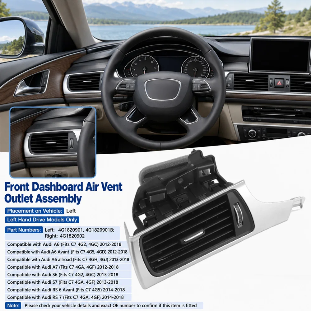 Car Front Center AC  Air Conditioning Vent Outlet Assembly  Left / Right 4G1820901 4G1820902 For Audi A6 A7 S6 S7 RS7 RS6