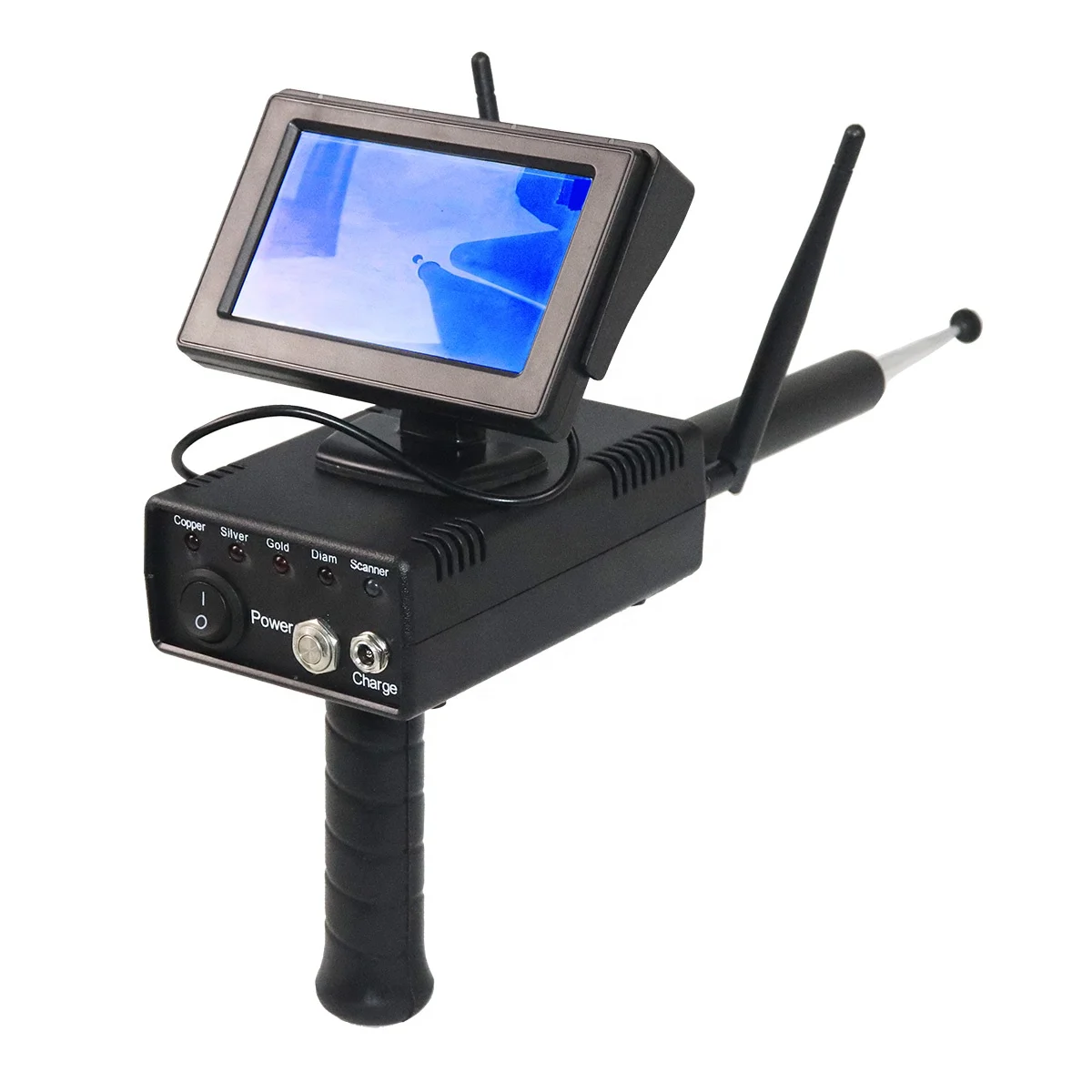 2026 Hot Sale AKS Plus 3D with Screen Underground Gold Metal Detector Long Range Treasure Silver Copper Precious Stones Finder