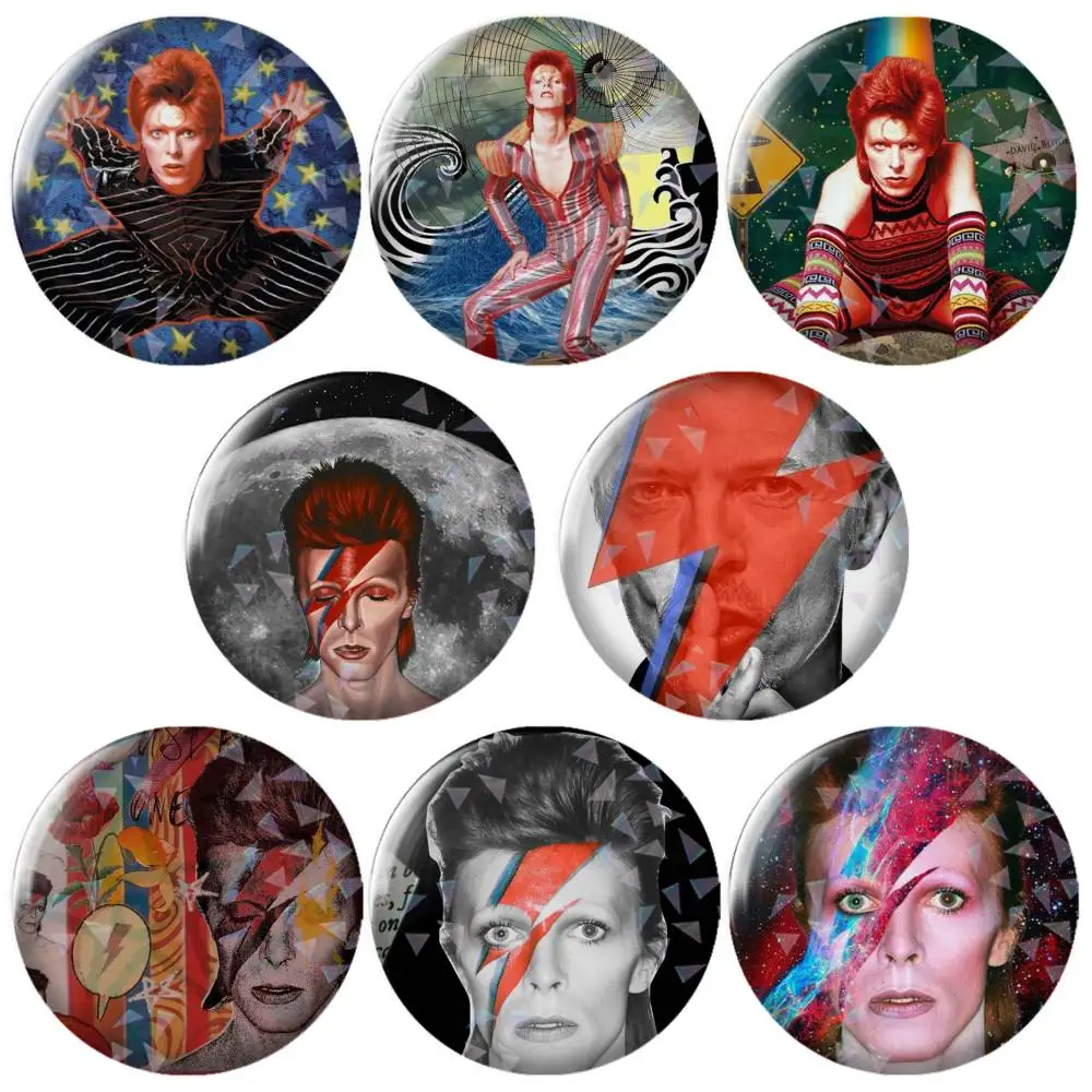 Rock David Bowie-s Brooch Metal Decorative Brooch Pins for Backpack Clothes Jacket Accessories,Souvenir.