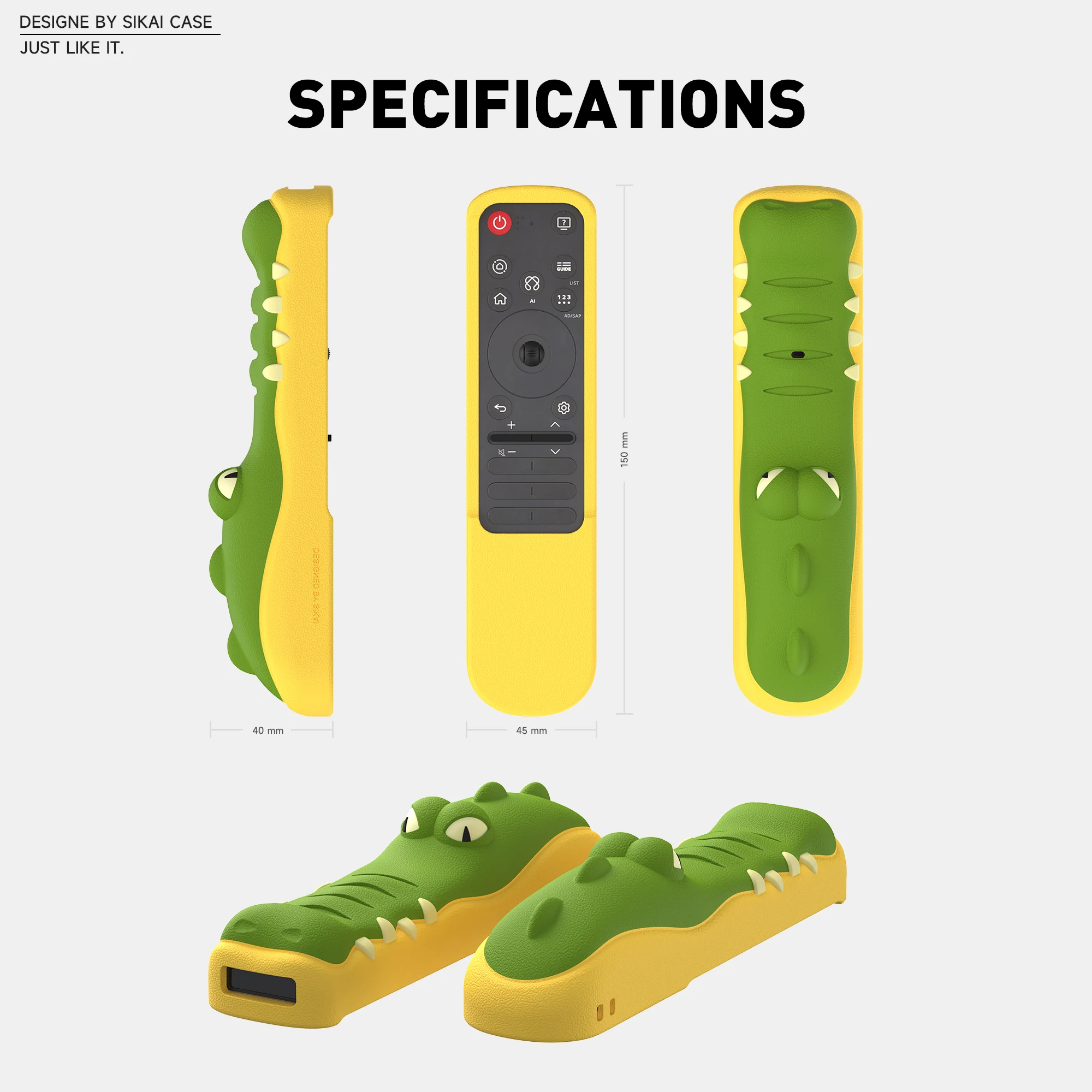 Silikonowe etui SIKAI do LG MR25GA(2025) Antyzgubowe etui ochronne do 2025 LG OLED Smart TV C5/B5/G5/M5 Series Magic Remote — zdjęcie produktu 6