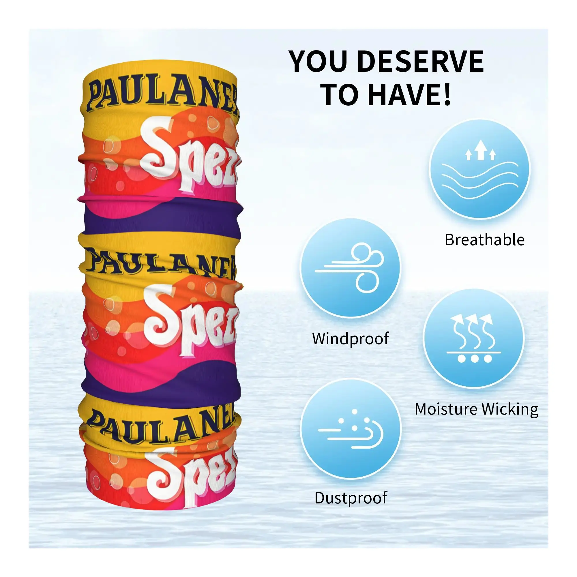 مخصص S-Spezies عصير البرتقال ميونيخ باندانا الرقبة الجراب للمشي الدراجات النساء الرجال التفاف وشاح عقال أكثر دفئا