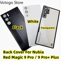 Rear Battery Housing Origina For Nubia Red Magic 9 Pro 9S Pro+ Plus 5G ZTE Back Cover Glass Case Door Shell NX769J Replacement