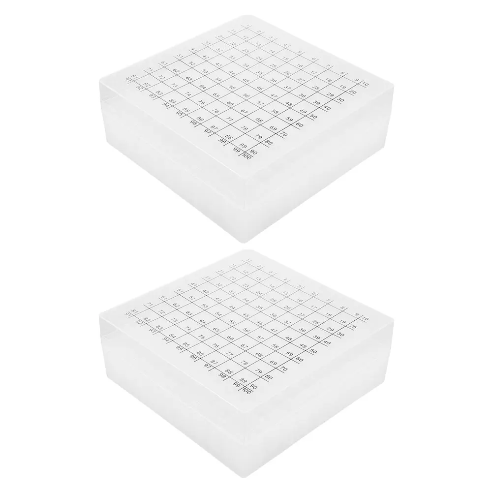 

2 Pcs Cold Storage Tube Box Party Decorations Freezer Vial Lab Racks Microsmall Holder Clear Tubes