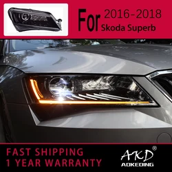 Car Lights for skoda Superb LED Headlight 2016-2018 skoda Superb Head Lamp Drl Projector Lens Automotive Accessories