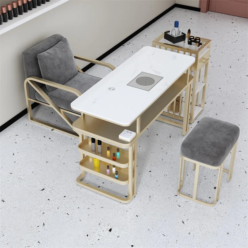 Professionals Salon Nail Table Mesa Technician Living Room Marble Manicure Table White Receptionist Mesa De Manicure Furniture