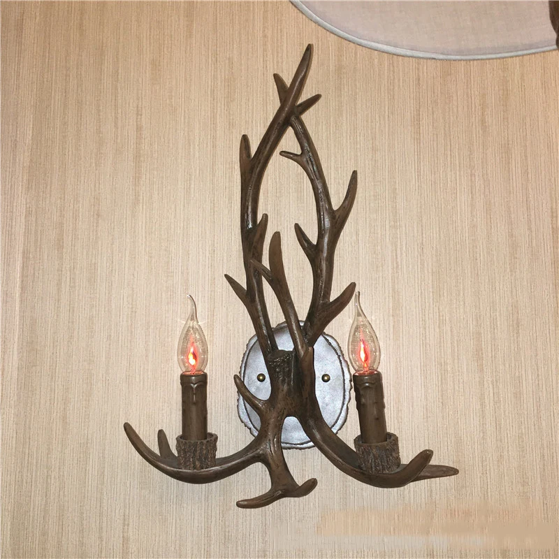 DEBBY Antler Lamps applique da parete luci a LED Creative per comodino soggiorno camera da letto portico Decor