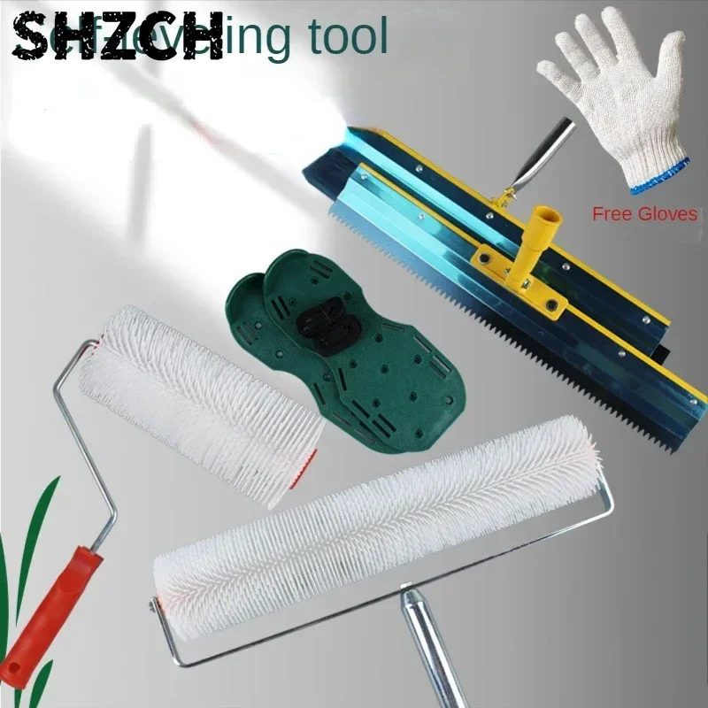 Cement Self-leveling Tool Kit Epoxy Floor Paint Roller Blade Spike Rake Construction Tools Y