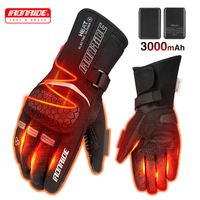 New Motorcycle Heated Gloves Winter Waterproof Touch Screen Vintage Heated Moto Gloves Rechargeable Self Heating Gloves