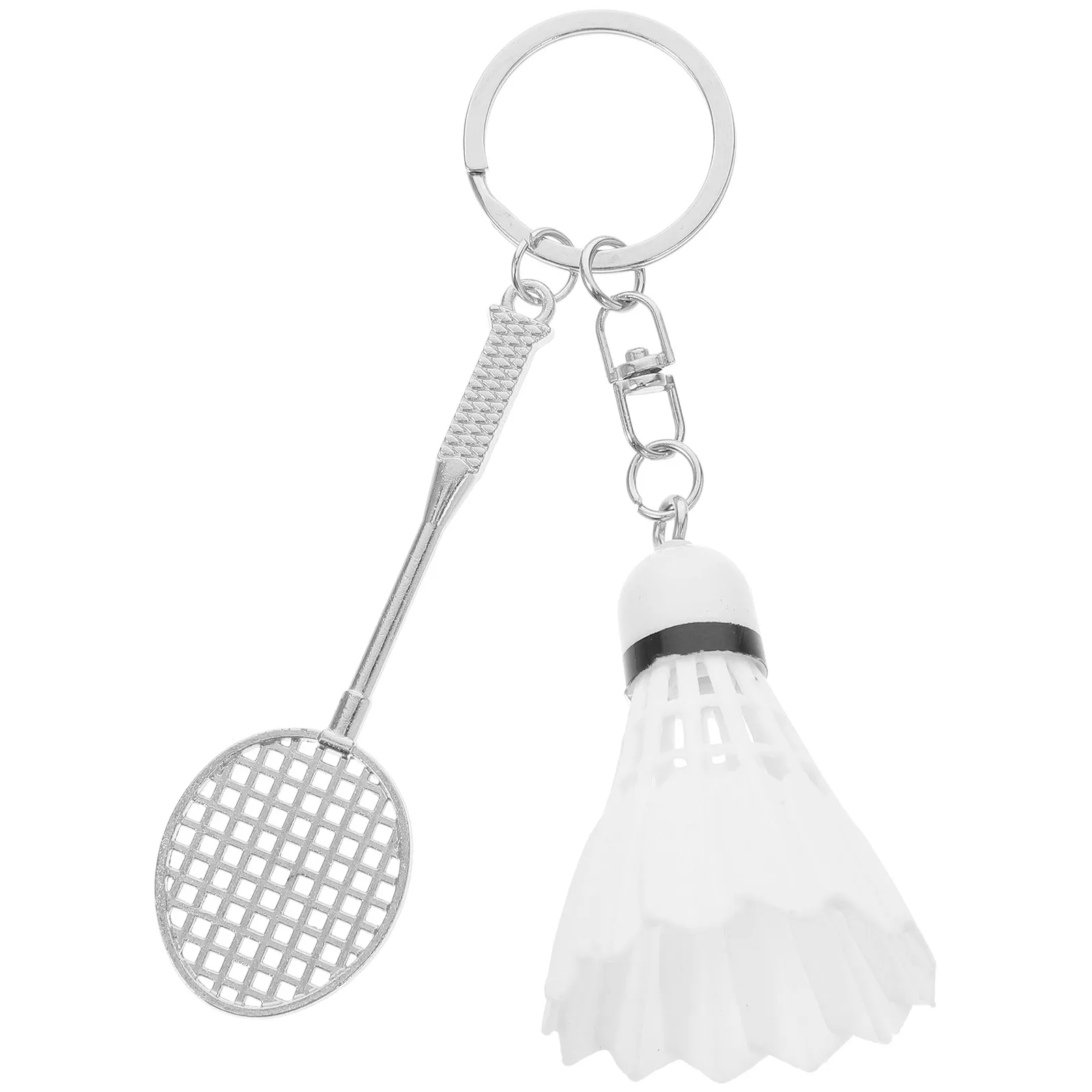 

Badminton Keychain Lightweight Sports Style Car Key Chain Mini Racket Design Sports Ball Keyring Badminton Party Decorations