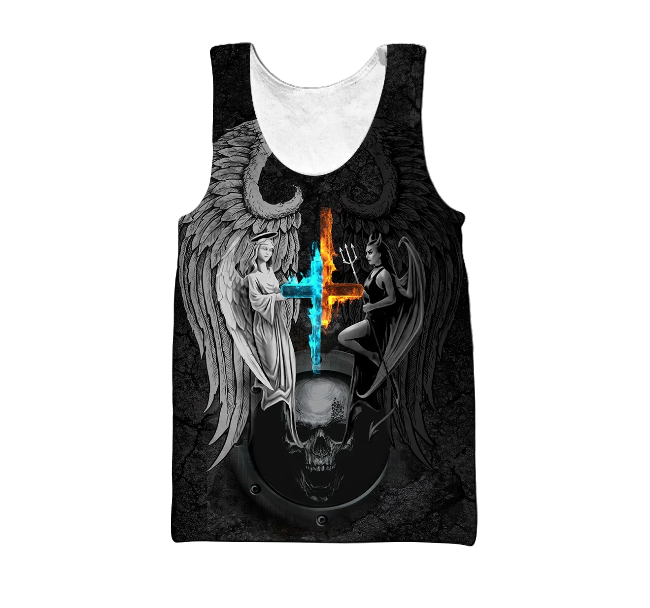 Summer Hot Reaper Devil Satan Tank Tops 3D Animal Print Men/Women Casual Loose Sleeveless Top Oversized Unisex Vest Man Clothing