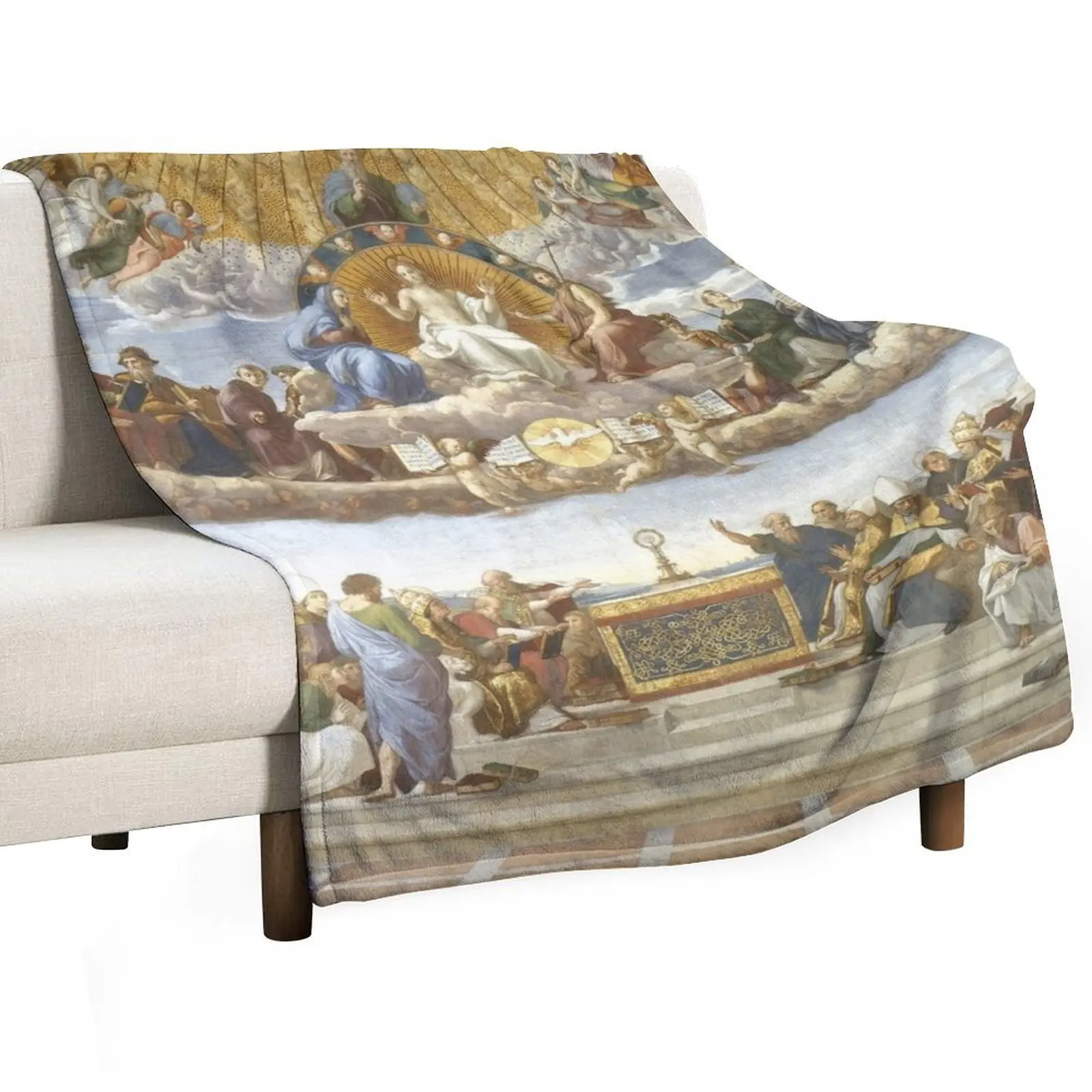 Disputation of the Holy Sacrament - Raphael - (La Disputa) Throw Blanket Thins Extra Large Throw Travel Blankets