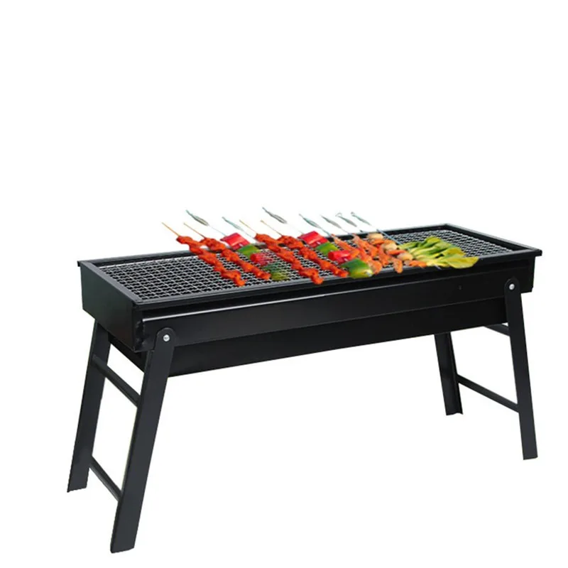 

Thickened Stainless Steel Barbecue Grill for Home Use Portable Foldable Outdoor Charcoal Grill with Large Rack Portable Grill