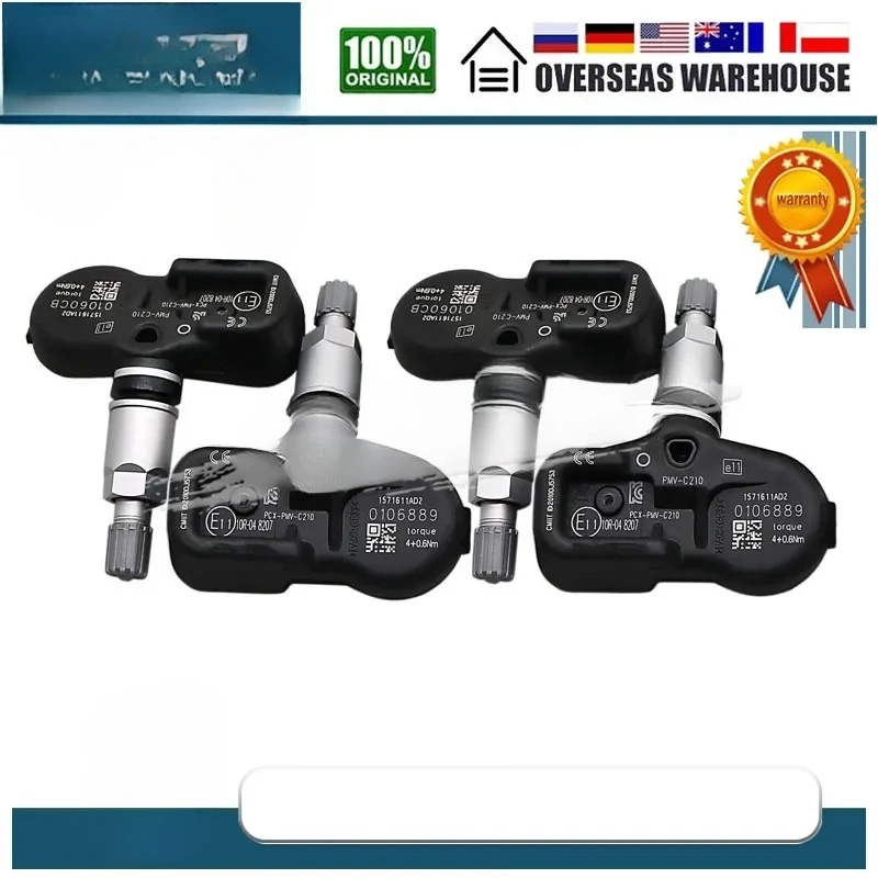

PMV-C210 For TOYOTA Avensis Auris RAV4 Yaris Verso 42607-02031 42607-02030 42607-30070 4PCS TPMS Car Tire Pressure Sensor 433MHZ