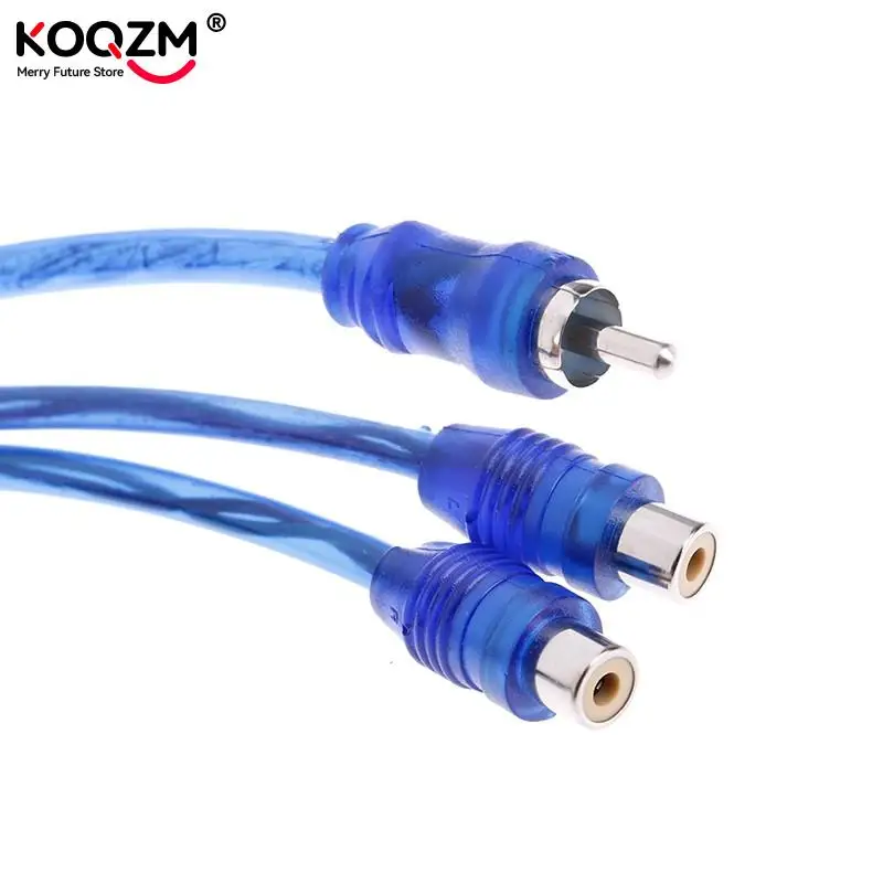 Car Audio Cable 1 Male To 2 Female/ 1 Female RCA 2 Male Adapter Cable Wire Splitter Stereo Audio Signal Connector