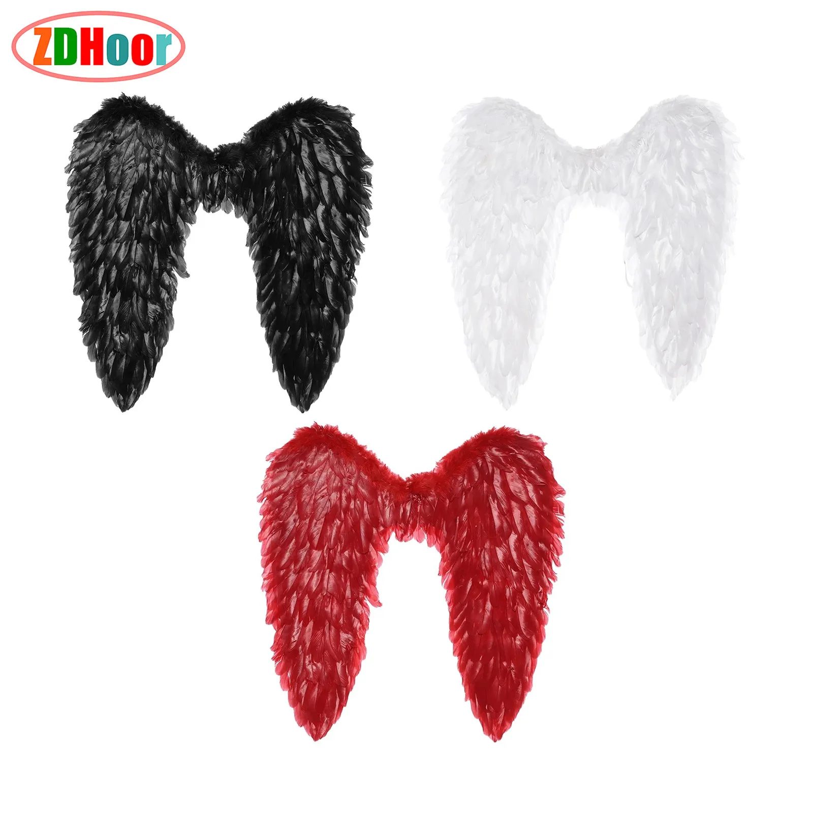 

Unisex Adults Kids Handmade Feather Wings Elastic Strap Costume Accessory Party Supply Props for Themed Party Masquerade