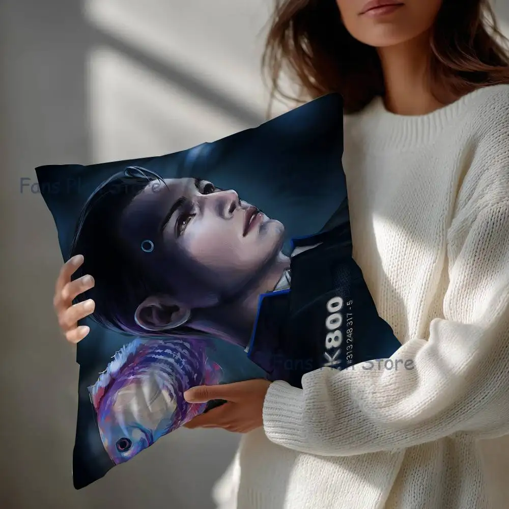 D-Detroit Become H-Human Pillow Case Cushion Cover Home Decor Birthday Gift Pillowcover