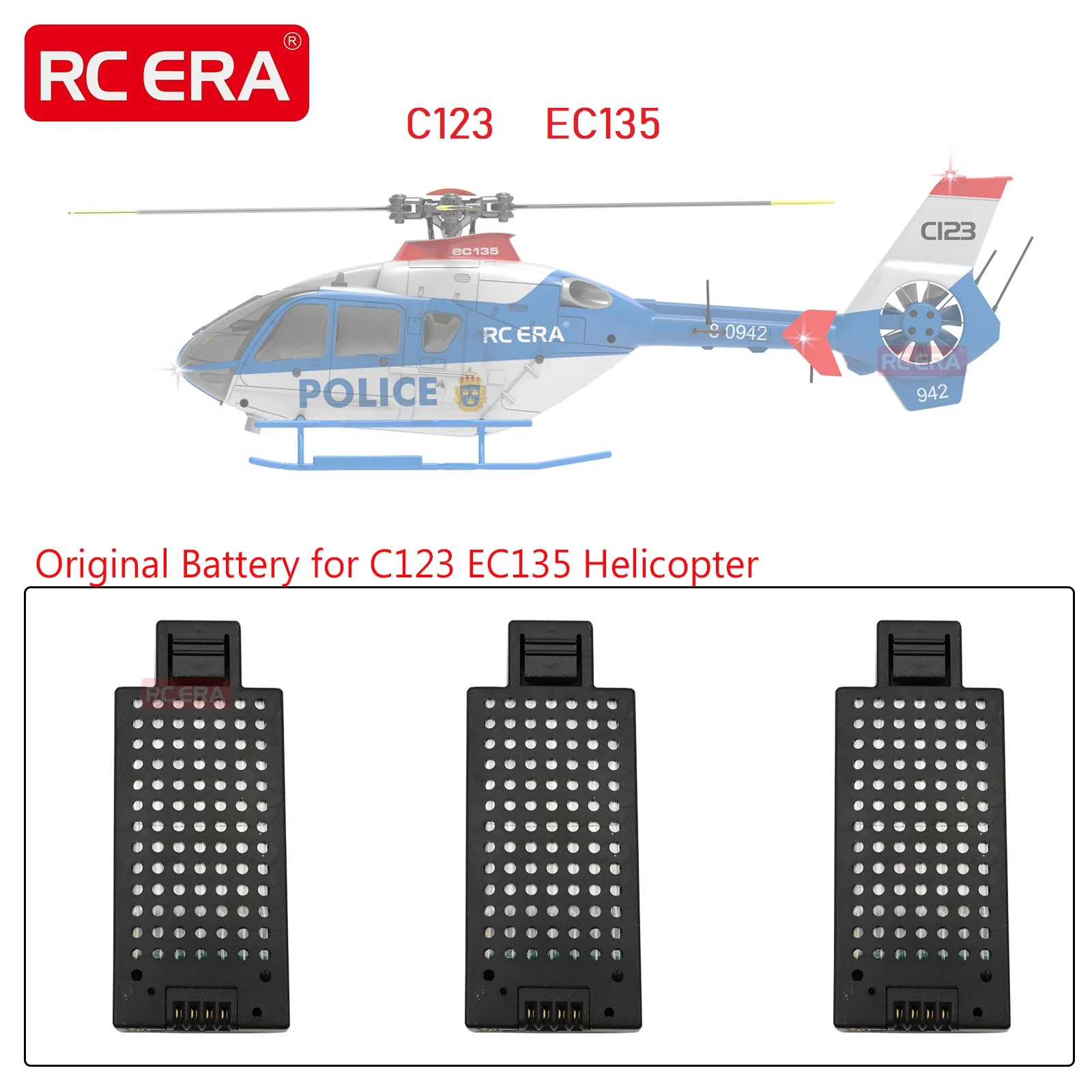 Orginal RC ERA C123 EC135 11.1V 3s  400mAh LiPo Battery for C123 EC135 Scale RC Helicopter Spare Parts