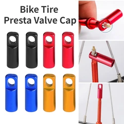 2/4pcs Bicycle Tire Presta Valve Cap Aluminum Alloy Valve Dust Covers Protector 2-In-1 Bike Valve Core Cover Disassembly Tool