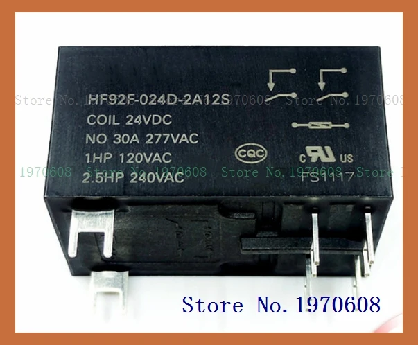 

HF92F-024D-2A12S 24VDC 30A T92S7D12-24