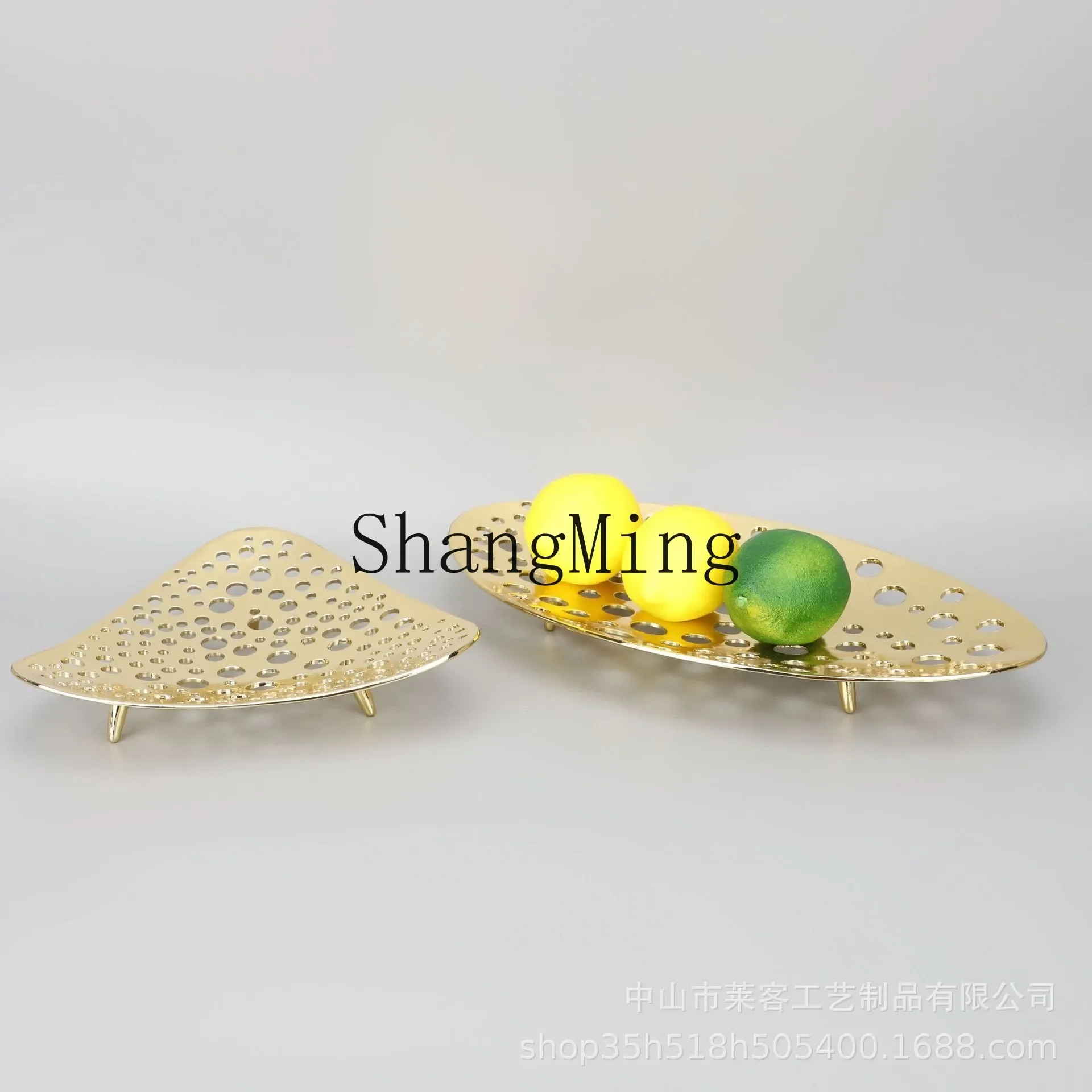 

CLL Metal Openwork Fruit Plate Tabletop Ornament Living Room Home Decor Items