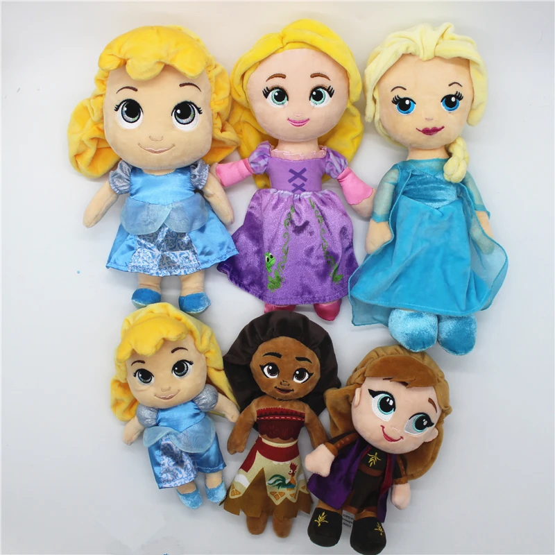 1 Stück gefroren Anna Prinzessin Aschenputtel Rapunzel ausgestopfte Kinder Geschenke Plüschtiere für Kinder Elsa Prinzessin Plüsch puppen