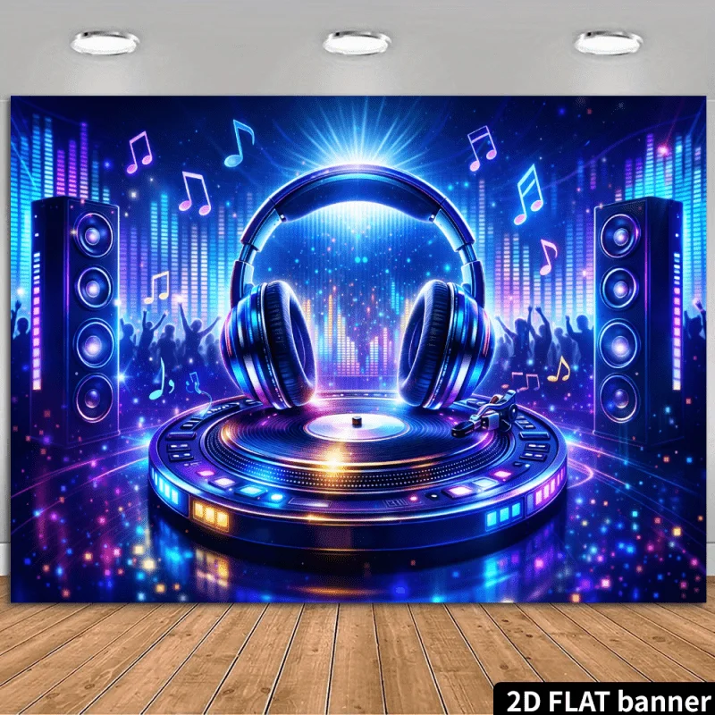 2D planarer Regenbogen-Discoparty-Hintergrundstoff, Polyesterfaser, geeignet für Disco-Partys im Innen- und Außenbereich.