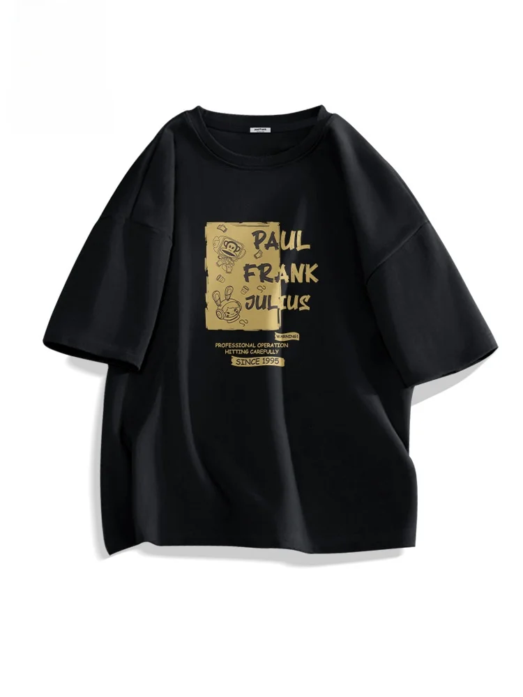 

Хлопковая футболка с круглым вырезом и принтом в стиле ретро, повседневный летний топ для молодежи