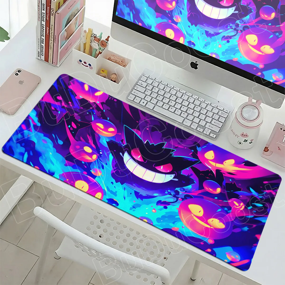 Pokemon Gengar Laptop Table Decoration Carpet XXL HD Printing Cartoon Keyboard Non-slip Rubber Mouse Mat Student Write Mausepads
