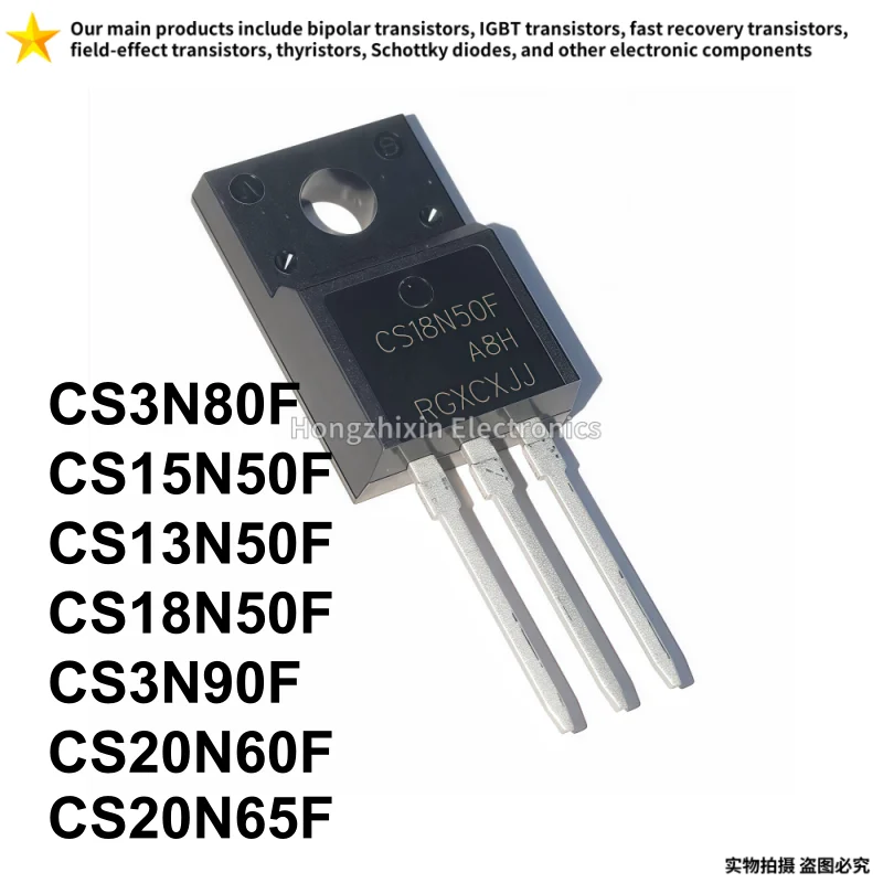 10PCS 100% High Quality CS3N80F CS15N50F CS13N50F 13N50 CS18N50F 18N50 CS3N90F 3N90 CS20N60F 20N60 CS20N65F 20N65 TO-220F MOSFET
