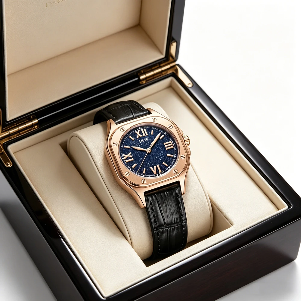 Carnival High-End Series IW Brand Fashion Starry Sky Dial Quartz Watch Women High Quality Leather Sapphire Luxury Womens Watches