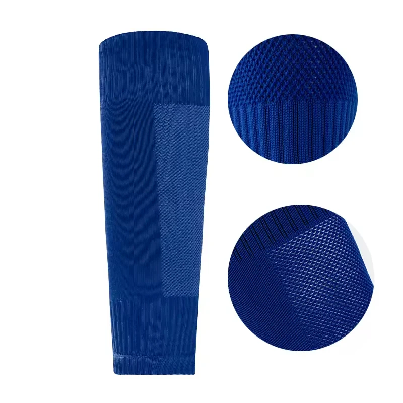 

2PCS Breathable Football Socks with Shin Guard Sleeves Mesh High Elasticity Protective Gear with Insert Pocket Design for Soccer