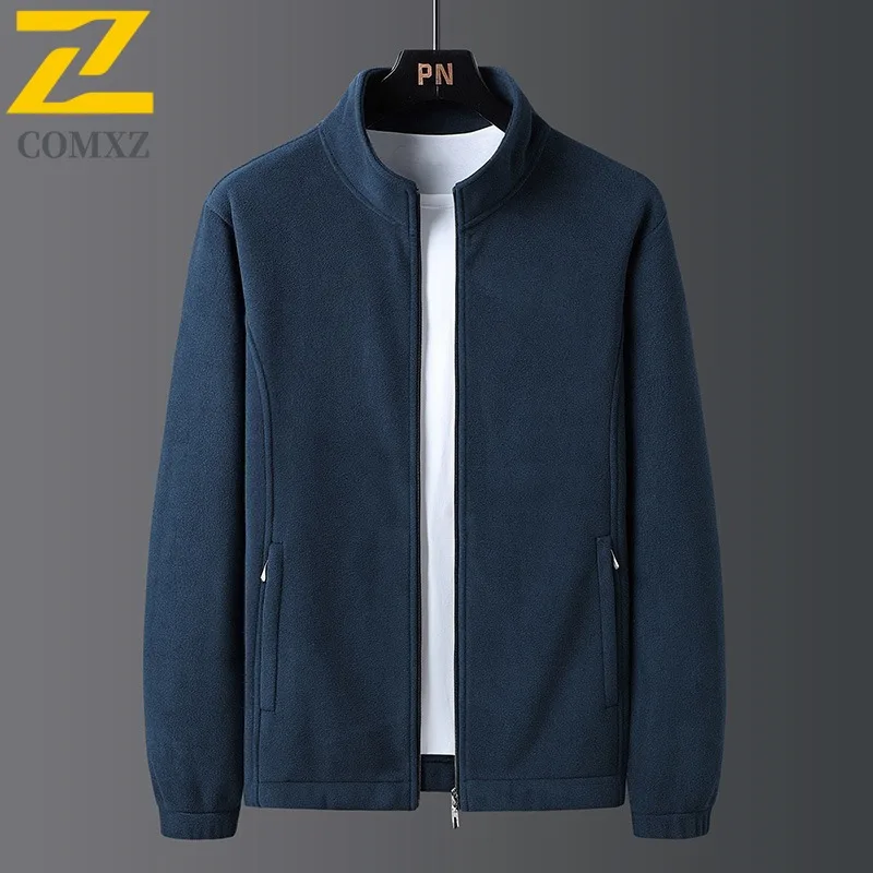 

COMXZ Роскошная мужская куртка с воротником-стойкой, утолщенная теплая парка для работы на открытом воздухе, деловая повседневная легкая зимняя верхняя одежда