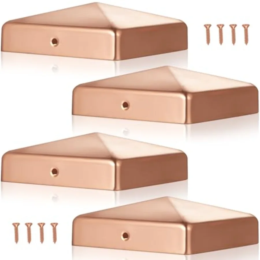 

Tandefio Pcs Solid Copper Post Caps Fence Pyramid Decking Caps with Screw for Metal Wood Cedar Fence Deck Corridors Mailbox Pos