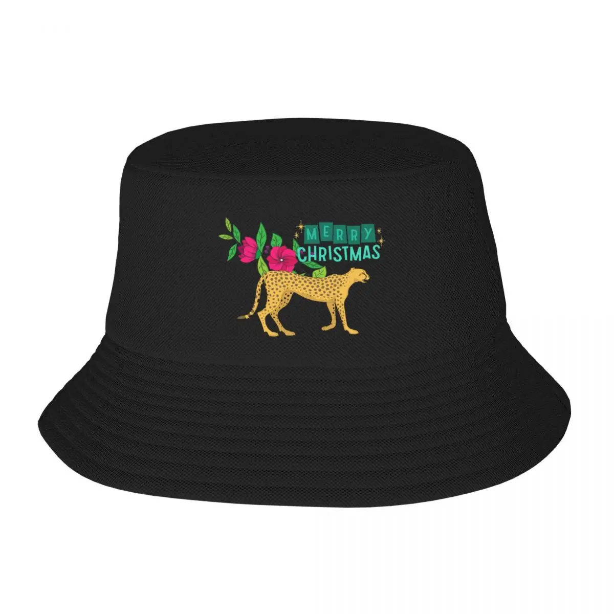 Cheetah Christmas Bucket Hat Thermal Visor Trucker Cap Caps For Men Women's