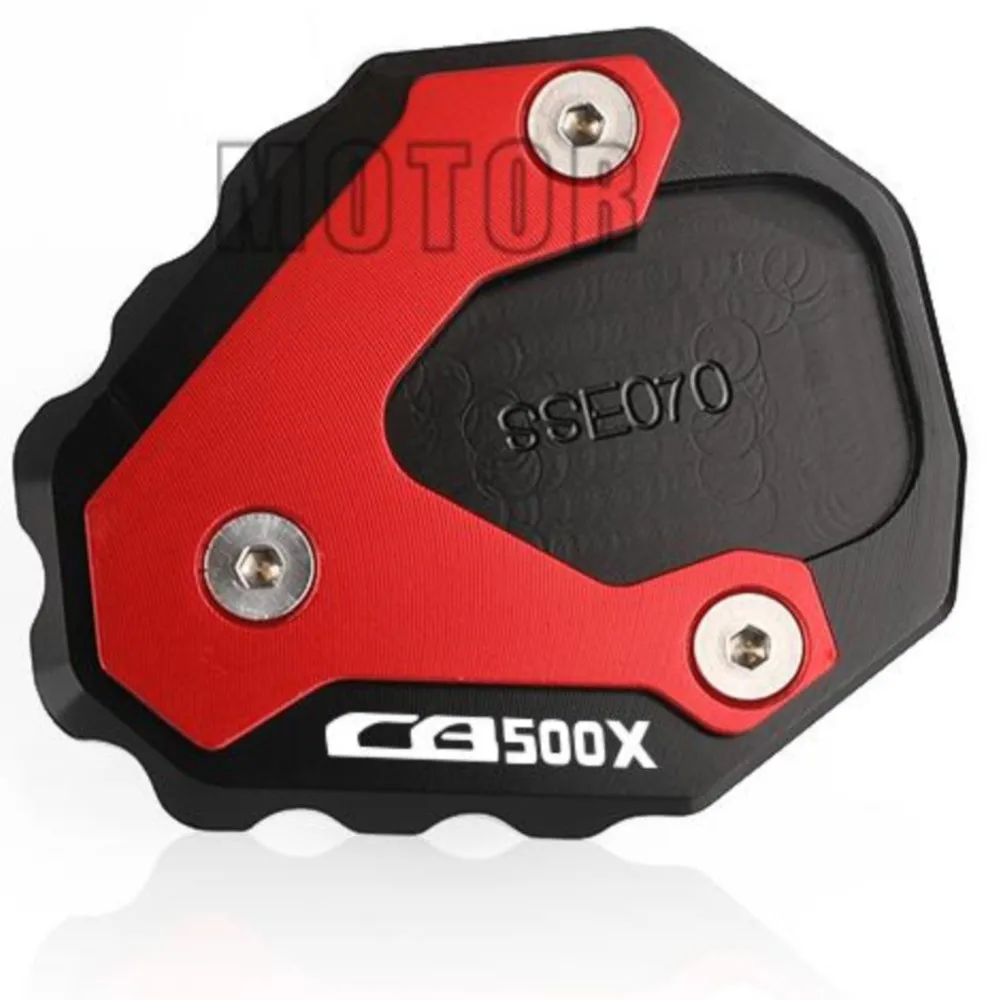 Para honda cb500x cb 500x cb500 x 2017-2021 motocicleta cnc kickstand ampliar placa pé suporte lateral extensão ampliador almofada de apoio