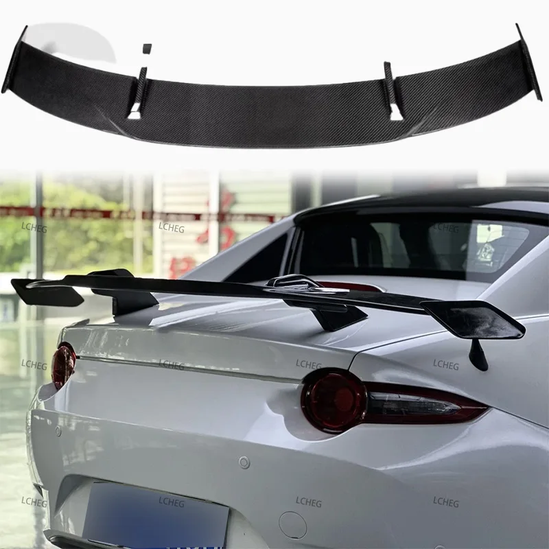 

For Mazda MX5 NC NCEC Roster Miata EPA Type 3 2009-2024 Rear trunk lid spoiler GT carbon fiber rear wing body kit lip wing