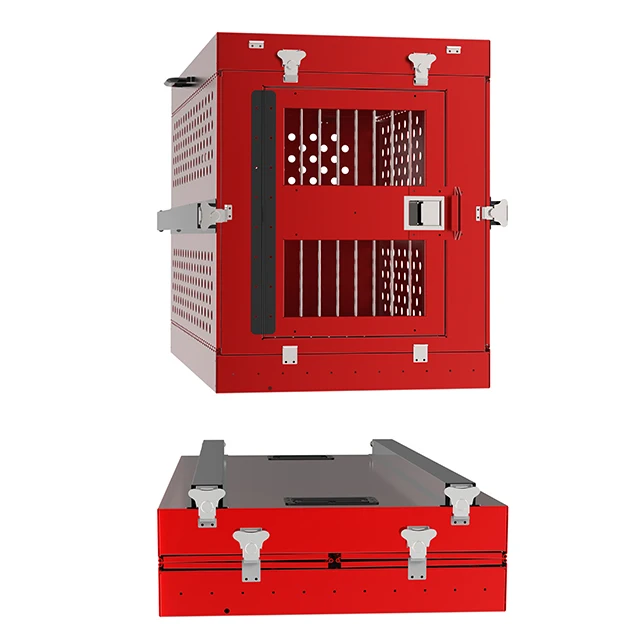صندوق بيت للكلاب قابل للطي من الألومنيوم مقاس 40 بوصة IATA XL قفص كلب قابل للطي K9 قفص كلب معدني قابل للطي #6