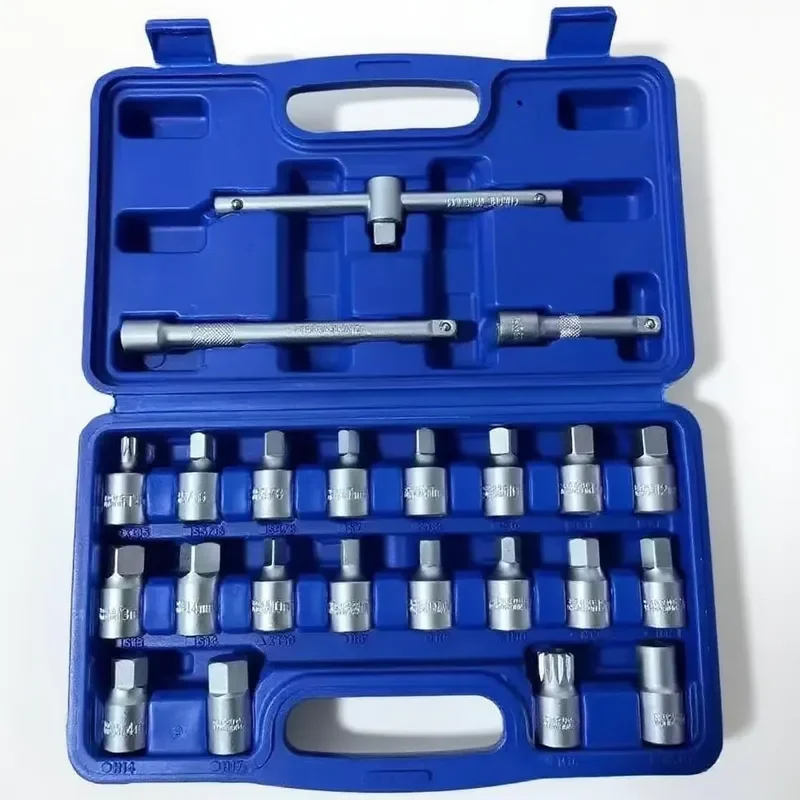 for Oil Pan Screw Set 23 Pcs with Drain Sleeve and Wrench for Car Repair Disassembly Automotive Maintenance Tool Kit Engine