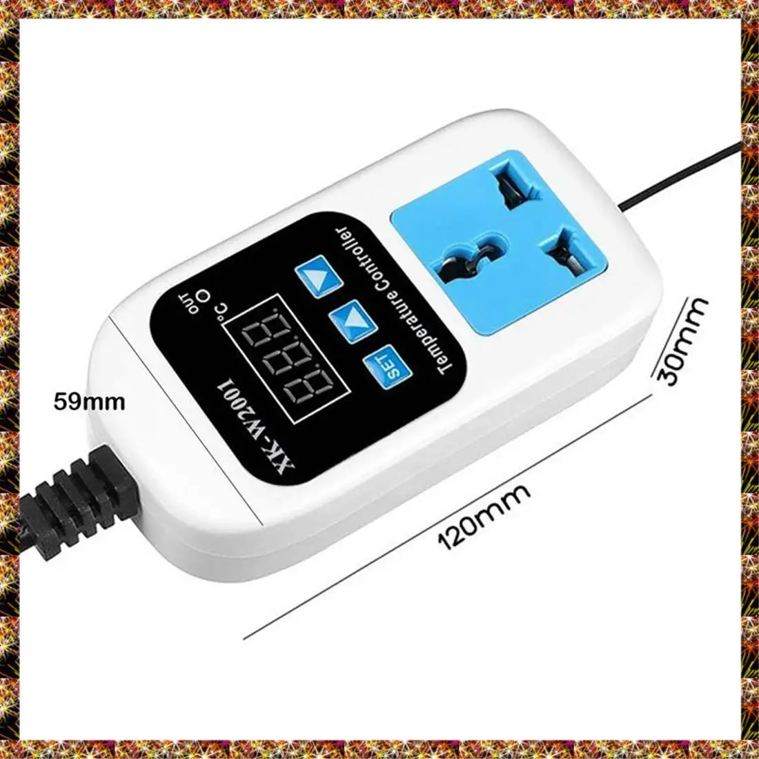 BTCL XK-W2001 controlador de temperatura Digital enchufe AC 110-220V termostato regulador enchufe con Sensor NTC