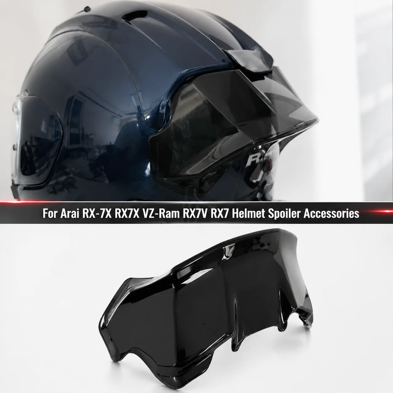 Alerón trasero para casco de motocicleta, accesorios para alerón de casco Arai RX-7X RX7X VZ-Ram RX7V RX7