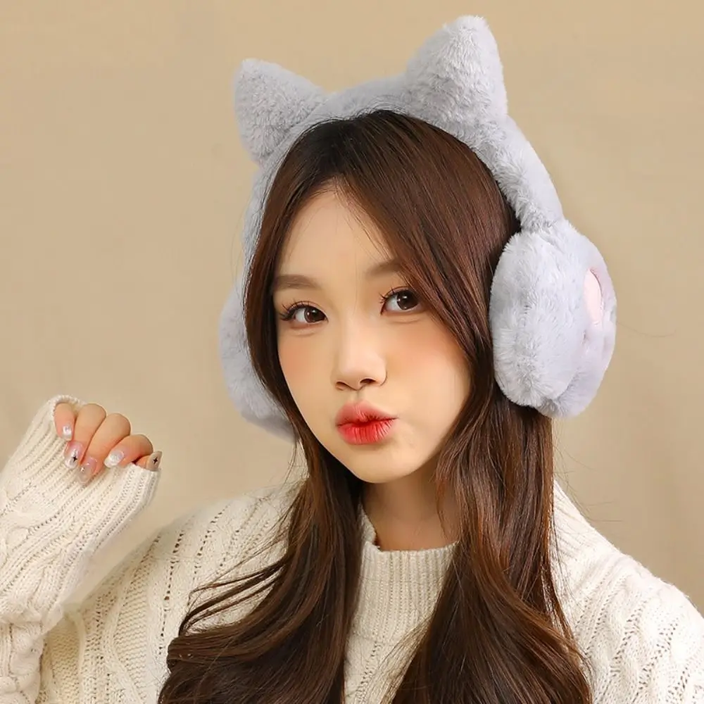 Anti-Wind Cat Plush Earmuffs Comfortable Cat\'s Paw Keep Warmer Cute Ear Cover Earcap Cold Protection Ear Warmers Riding